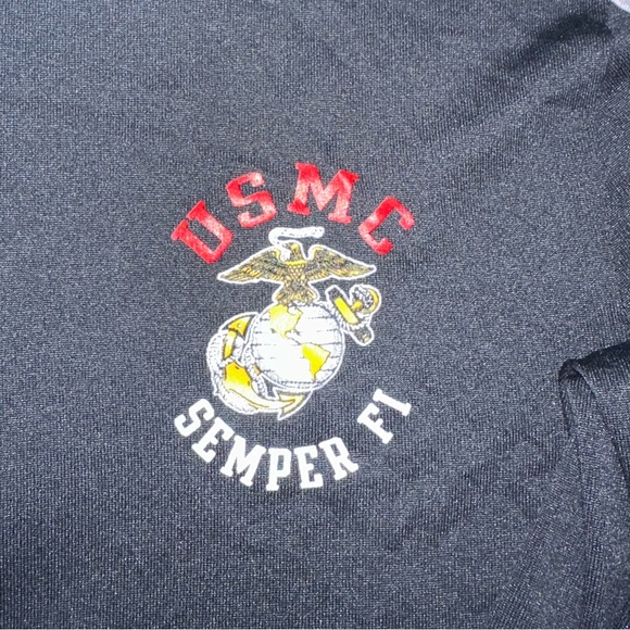 United States Marine Corps 1/4 Zip Up, Workout Zip Up, Light Weight Workout Top - Picture 4 of 6